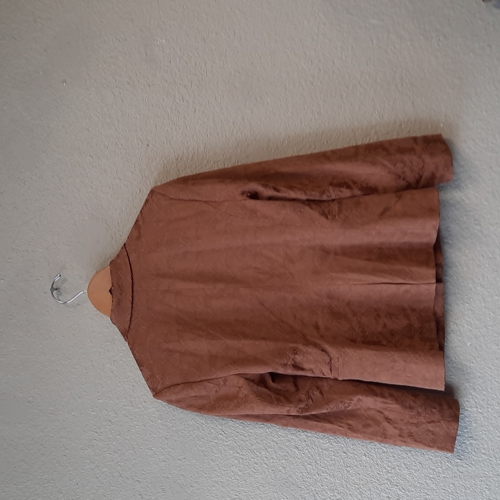 L'AGENCE Tan Brocade Blazer Jacket Size 2 - Picture 3 of 5